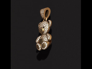Bear pendant with gems 3D Принт Модель
