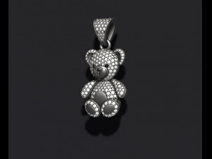 Bear pendant with gems 3D Принт Модель