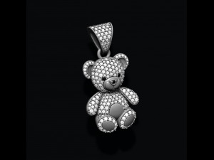 Bear pendant with gems 3D Принт Модель
