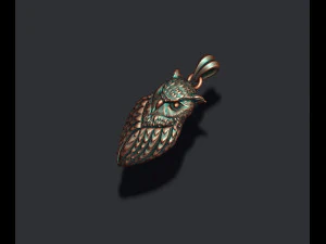 Owl pendant 3D Print Model