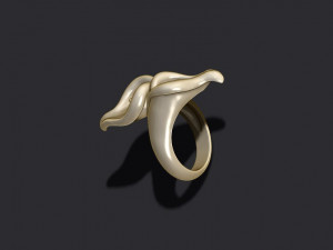 Calla lily ring 3D Print Model
