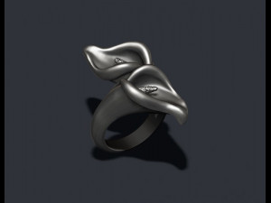 Calla lily ring 3D Print Model