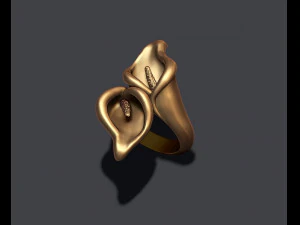 Calla lily ring 3D Print Model