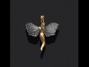 Butterfly girl pendant 3D 프린트 모델