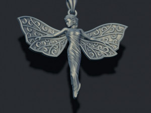 Butterfly girl pendant 3D 프린트 모델