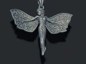 Butterfly girl pendant 3D Print Model