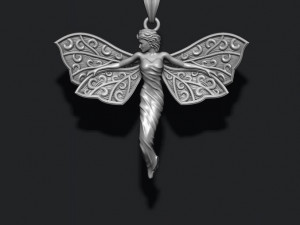 Butterfly girl pendant 3D 프린트 모델