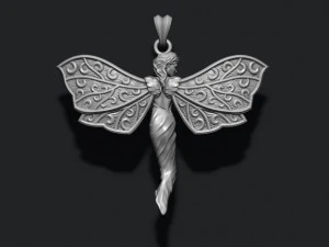 Butterfly girl pendant 3D Print Model