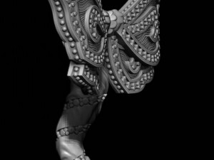 Butterfly girl pendant with gems 3D Print Model