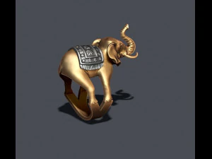 Anel de elefante Modelo de Impressão 3D