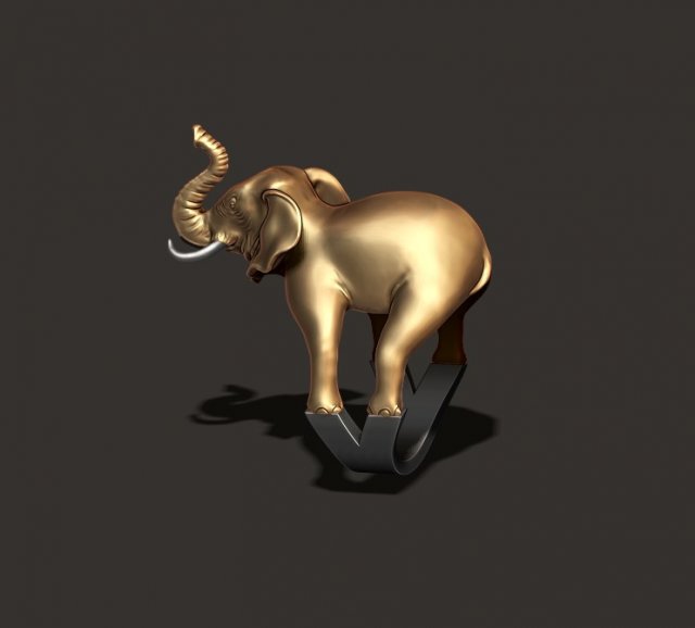 Elephant ring 3Dプリントモデル .c4d .max .obj .3ds .fbx .stl .blend 