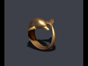 Dolphin ring 3D Print Model