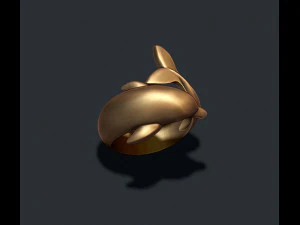 Dolphin ring 3D Print Model