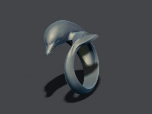 Dolphin ring 3D Print Model