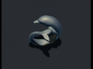 Dolphin ring 3D Print Model