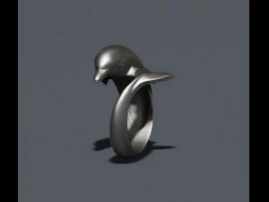 Dolphin ring 3D Print Model