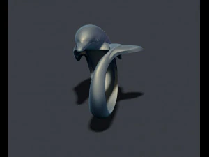 Dolphin ring 3D Print Model