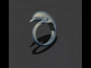 Dolphin ring 3D Print Model