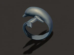 Dolphin ring 3D Print Model