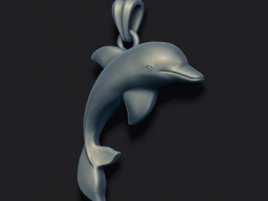 Dolphin pendant 3Dプリントモデル