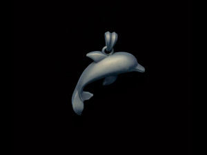 Dolphin pendant 3Dプリントモデル
