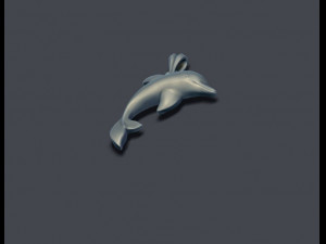 Dolphin pendant 3Dプリントモデル