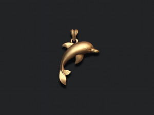 Dolphin pendant 3Dプリントモデル