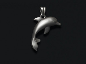 Dolphin pendant 3Dプリントモデル