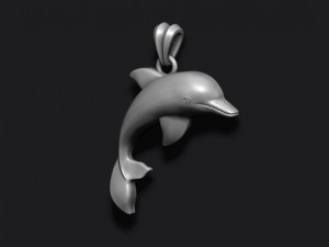 Dolphin pendant 3Dプリントモデル