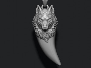 Wolf pendant 3D 打印模型