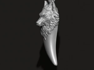 Wolf pendant 3D Print Model
