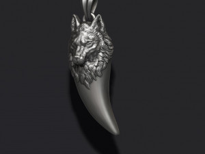 Wolf pendant 3D 打印模型