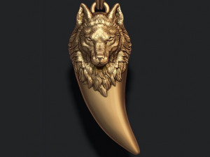 Wolf pendant Modelo de impresión 3D