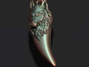 Wolf pendant 3D 打印模型