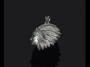 Native american indian man pendant 3D Принт Модель