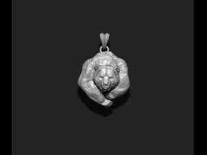Bear pendant 3D Print Model