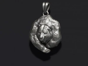 Bear pendant 3D Print Model