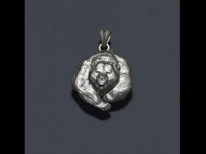 Bear pendant 3D Print Model