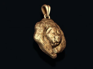 Bear pendant 3D Print Model