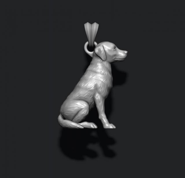 dog beagle pendant 3D in 3DExport
