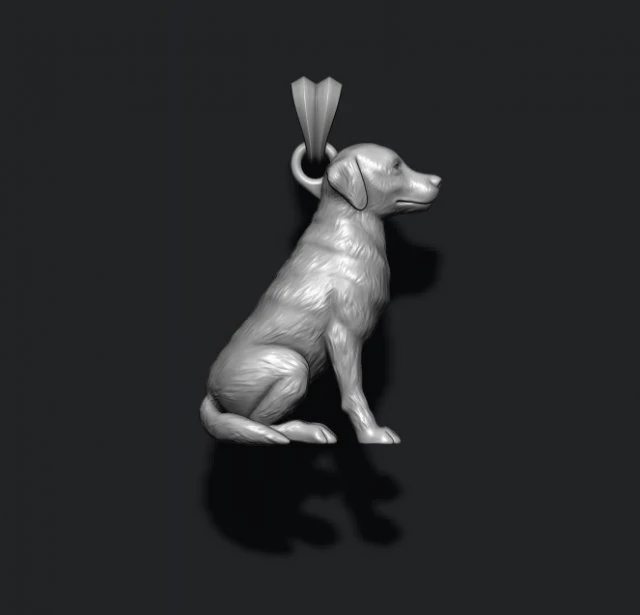 Dog beagle pendant 3D Print Model .c4d .max .obj .3ds .fbx .stl .blend 