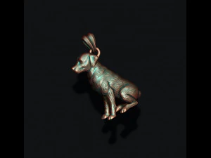 Dog beagle pendant 3D Print Model