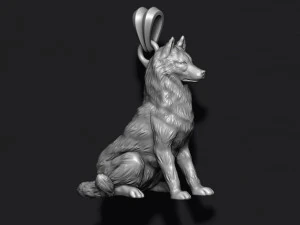 Siberian husky pendant 3D Print Model