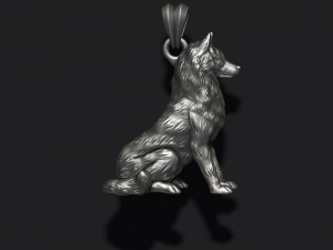 Siberian husky pendant 3Dプリントモデル