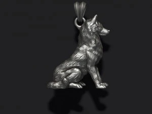 Siberian husky pendant 3D Print Model
