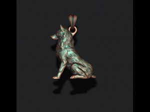 Siberian husky pendant 3Dプリントモデル
