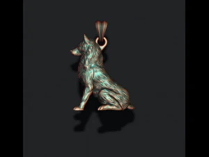 Siberian husky pendant 3D Print Model