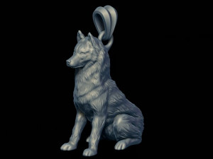 Siberian husky pendant 3Dプリントモデル