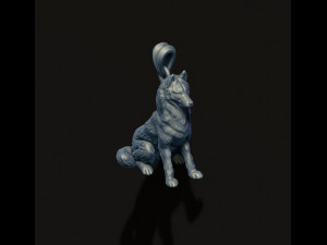 Siberian husky pendant 3Dプリントモデル