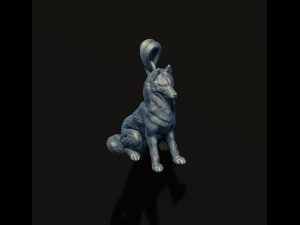 Siberian husky pendant 3D Print Model